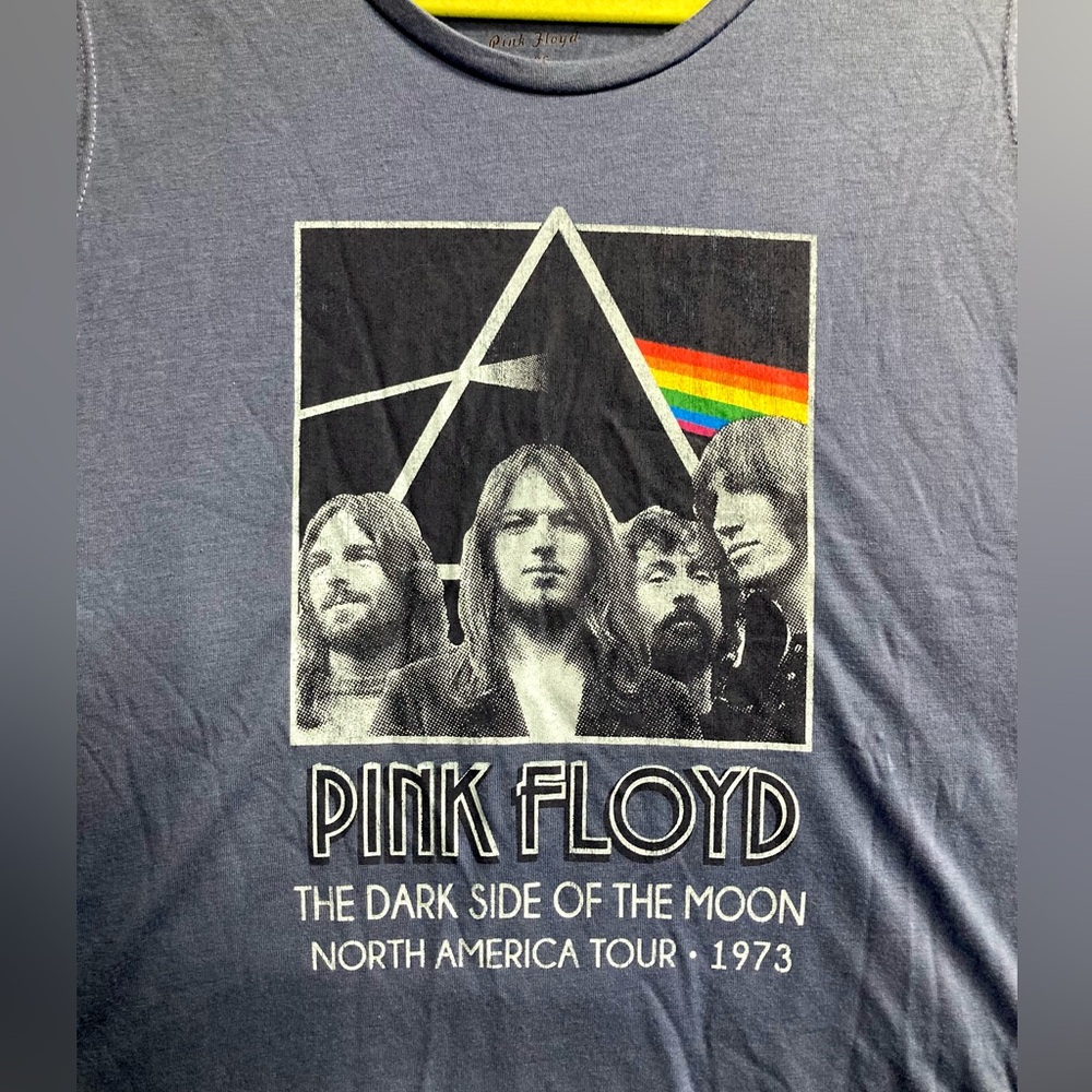 Pink Floyd Dark Side of the Moon Cropped Band Tee Music Tank Top Size XL - Picture 4 of 7